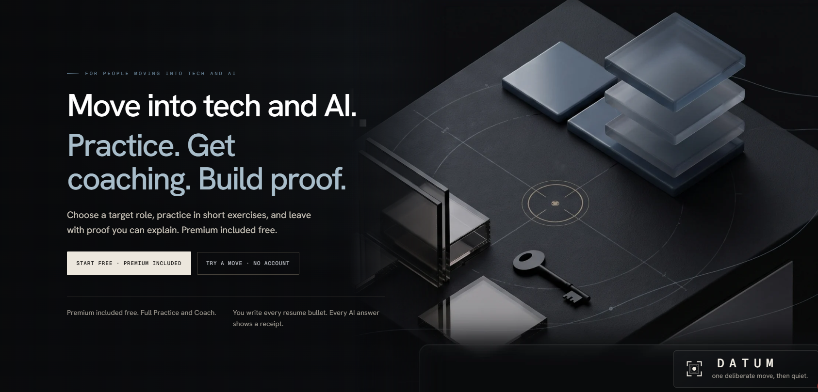 Datum: one deliberate move
