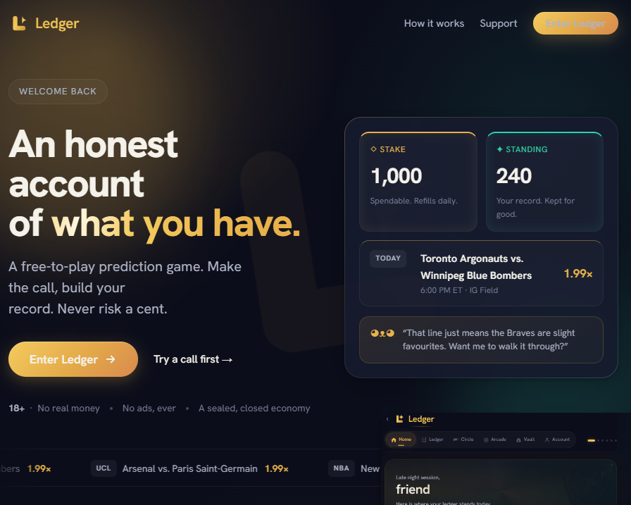 Ledger: an honest account
