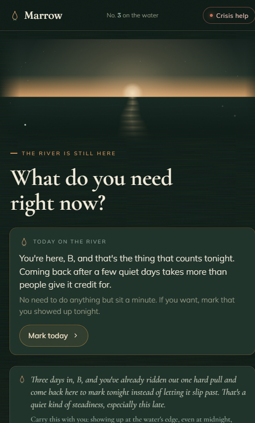 Marrow: the river
